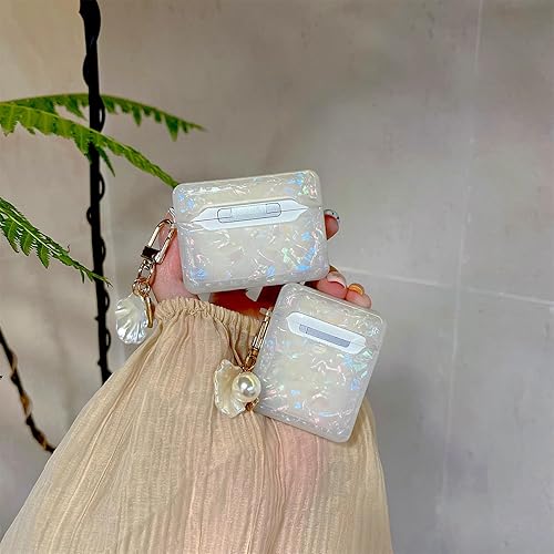 Miniatura 4 de Funda con patrón blanco brillante especial de alta calidad para AirPods de 3 generación 2021 con funda colgante para mujeres, niñas, hombres y niños