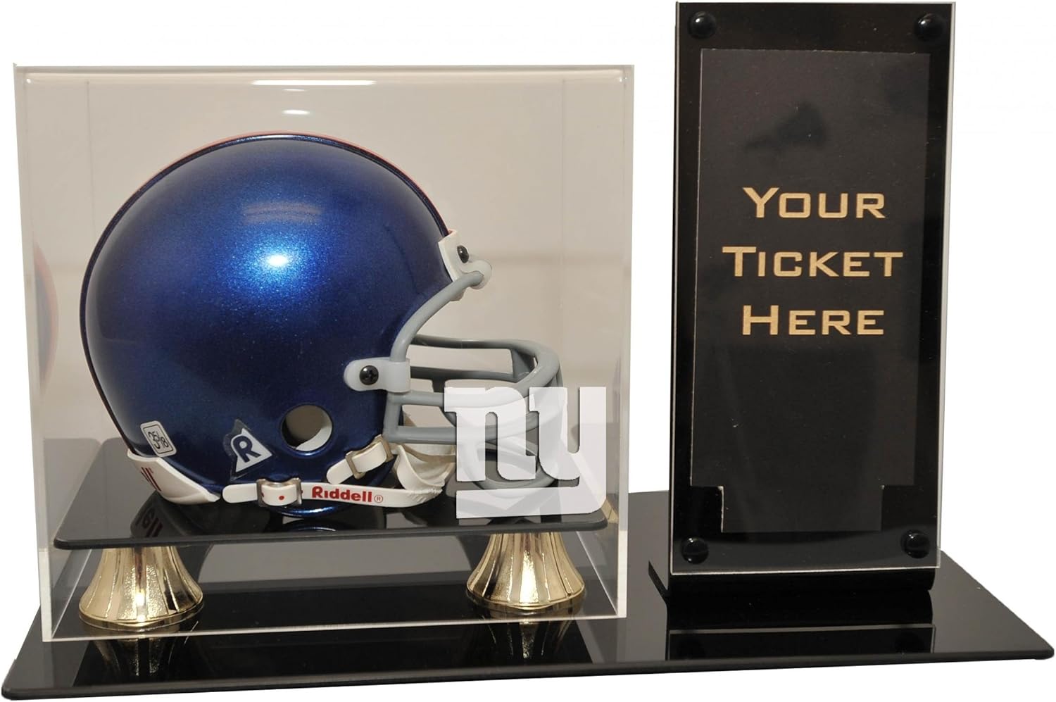New York Giants Mini Helmet and Ticket Display