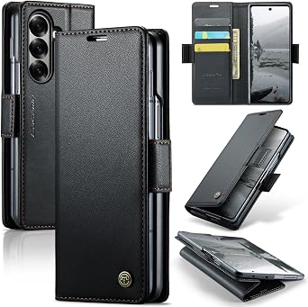 Designed for Samsung Galaxy Z Fold 7 Case 2025,PU Leather Wallet Flip Folio Case with Card Holder RFID Blocking Kickstand Shockproof Phone Cover for Samsung Galaxy Z Fold 7 5G Black