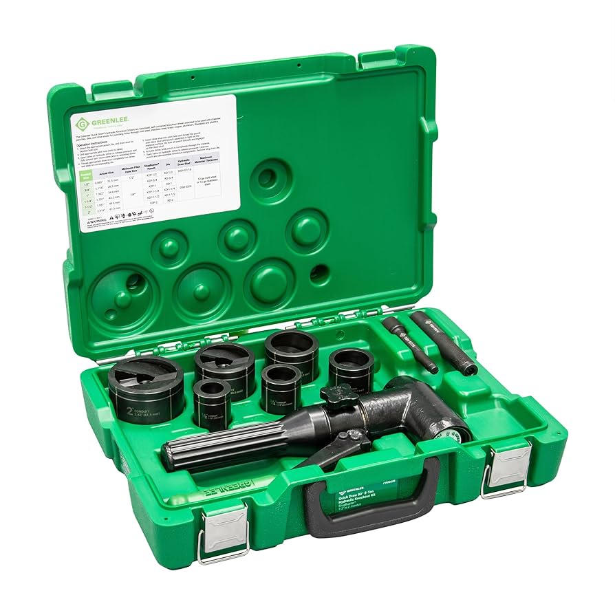 Greenlee 7906SB 8-Ton Hydraulic Knockout Punch Kit with