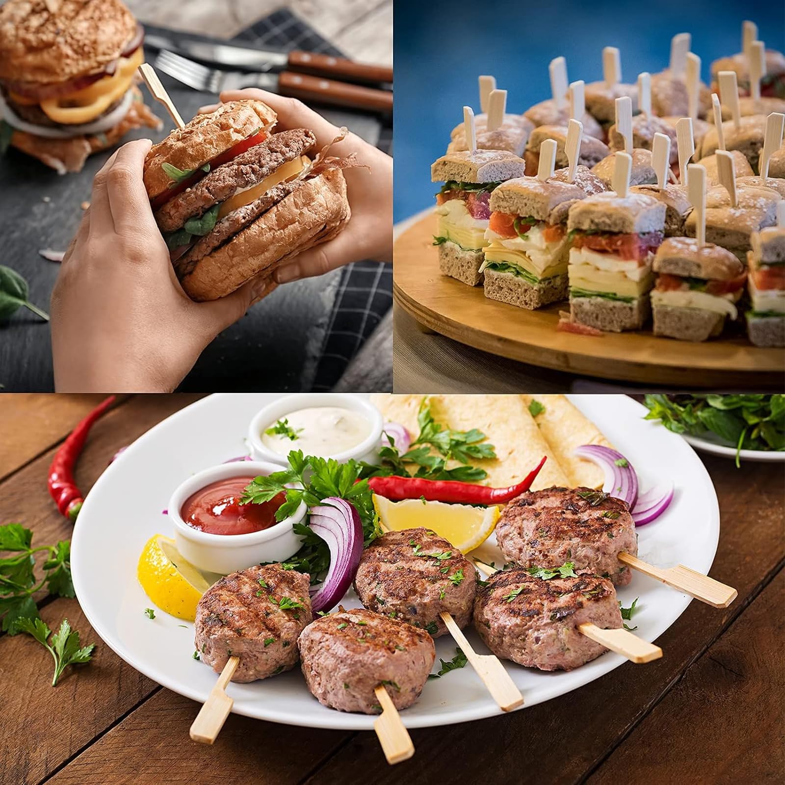 Lot De 300 Brochettes En Bois 30 Cm - Pagaie Plate Pour Barbecue, Buffet, Fruits, Cocktails - Qualité Alimentaire - 6