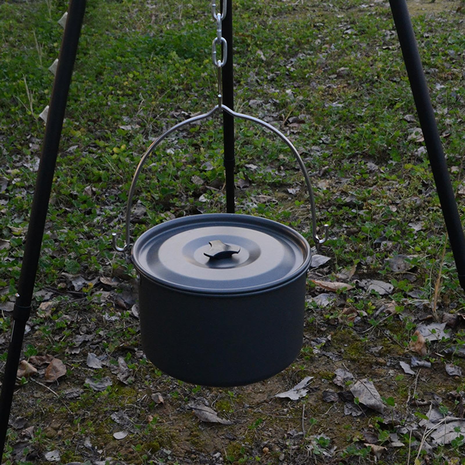 Tripode Camping Grill - Tripode Di Cottura Del Fuoco, Supporto Per Rack BBQ | Tripode Di Grill Da Campo Esterno Compatto, Telaio Di Cottura Pieghevole, Configurazione Della Griglia Sospesa, Supporto P