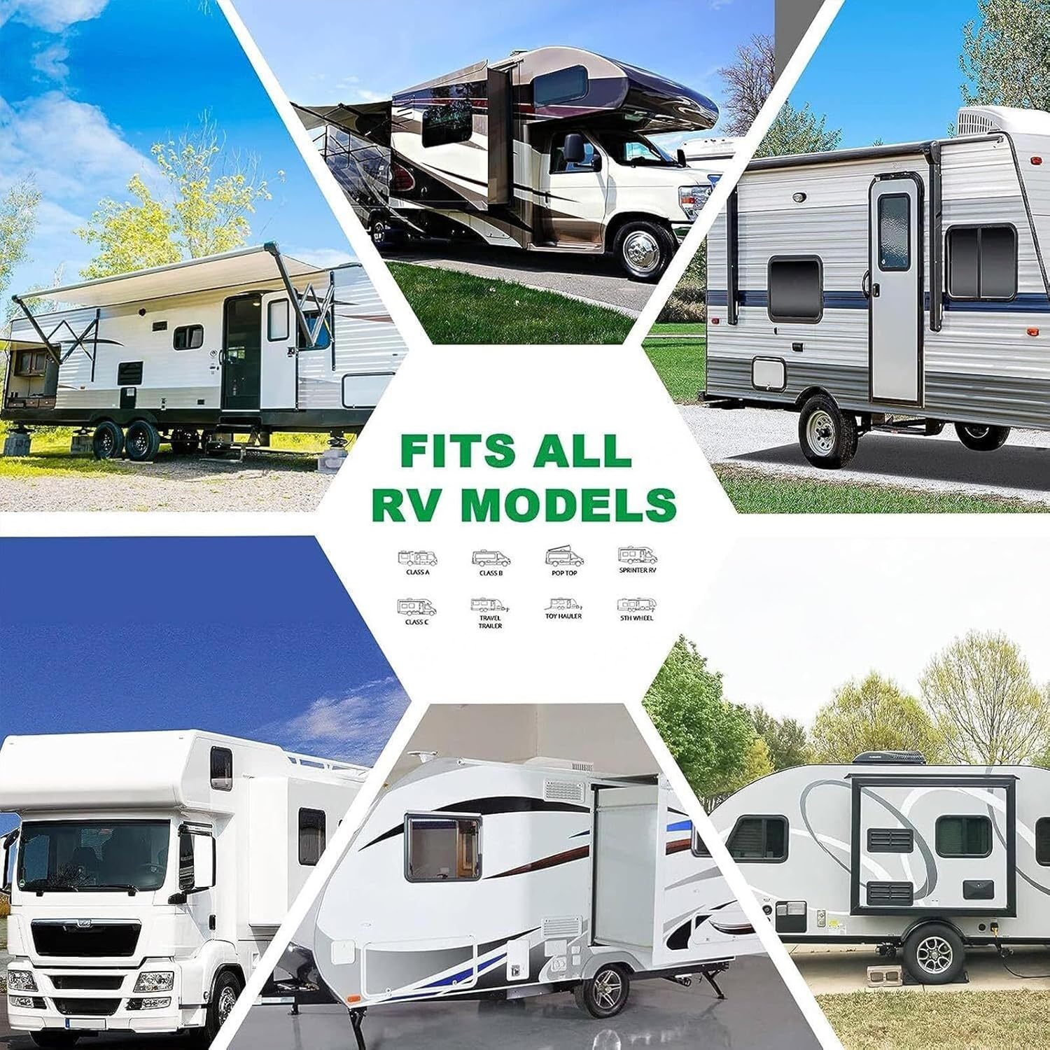 Rv Cover 210D Oxford Cloth Truck Camper Cover Wind, Rain and Snow Proof Truck Camper Cover Rv Covers for Roof Only,Grey-12m×3m