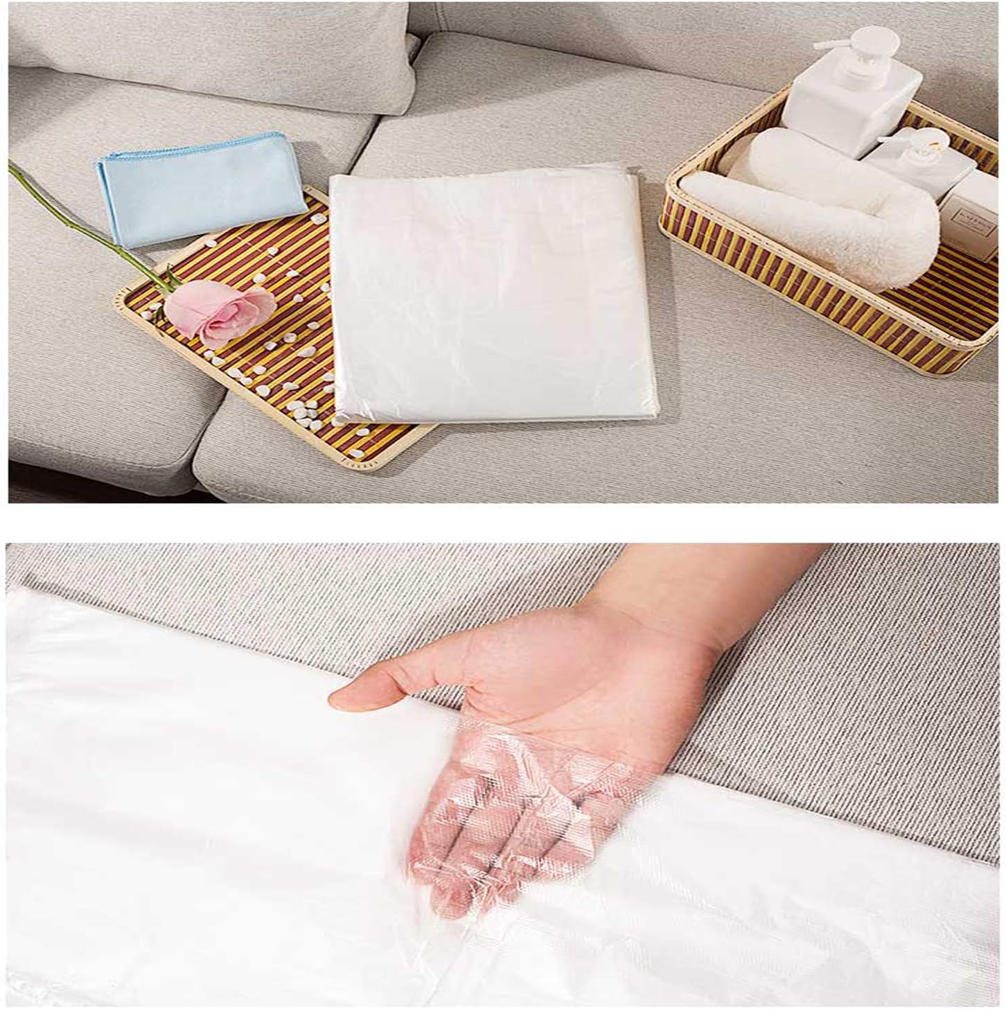 100 pcs Foot Basin Liners for Ionic Detox Foot Tub, Disposable Large Foot Tub Liners Plastic Foot Liners for Basin