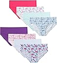 Hanes Girls' Organic Underwear, Brief & Hipster, Toddler & Girl Sizes, Pure Comfort Organic 100% Cotton Panties, 8-pack