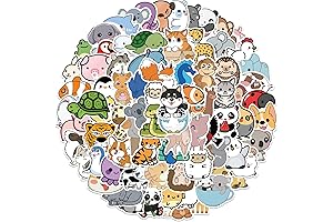 100PCS Colorful Waterproof Animal Stickers for Water Bottles, Laptop, Phone