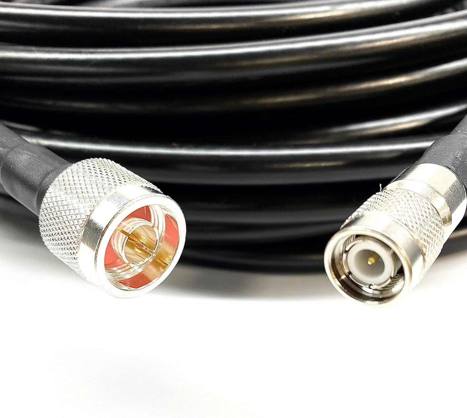 Custom Cable Connection 75 Foot TNC Male to N Male LMR400 Times Microwave 50 Ohm Coax Low Loss Antenna Cable for Ham Radio, WLAN, CB Radio and WiFi Antenna Feeders