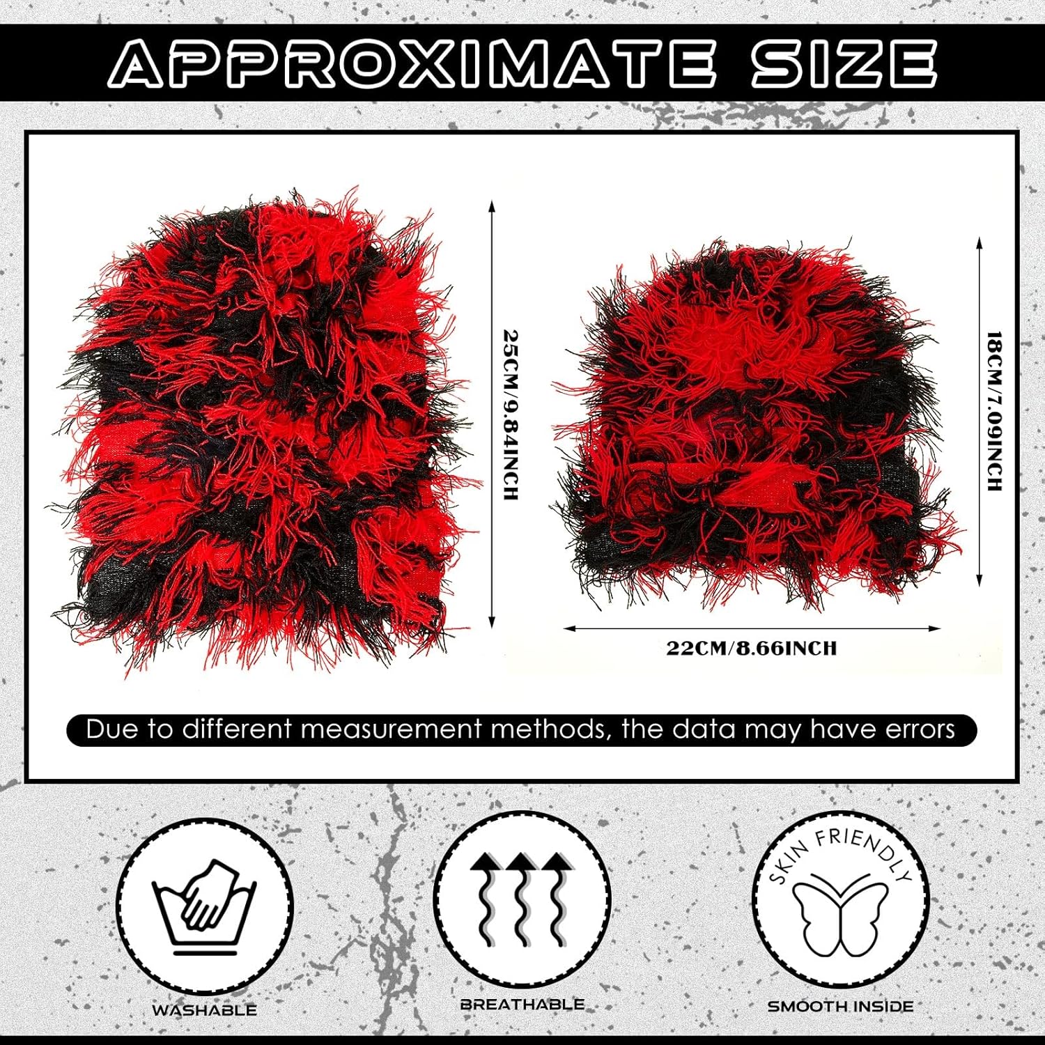 Ramede 4 Pcs Distressed Beanie Knitted Beanie Fuzzy Warm Winter Hats Thick Knit Cap for Men Women Snow Outdoor, 4 Styles - Image 2