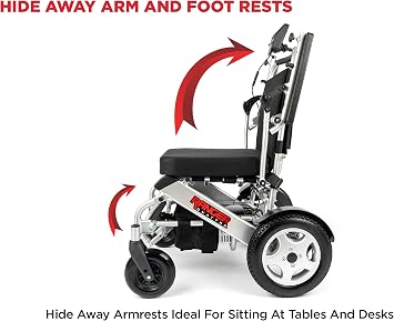 Porto Mobility Ranger Quattro Ultra 600W Motor Exclusive Lightweight Foldable Electric Wheelchair, Weatherproof, Stronger, Longer Range Super Horse Power, Dual Motor, All Terrain