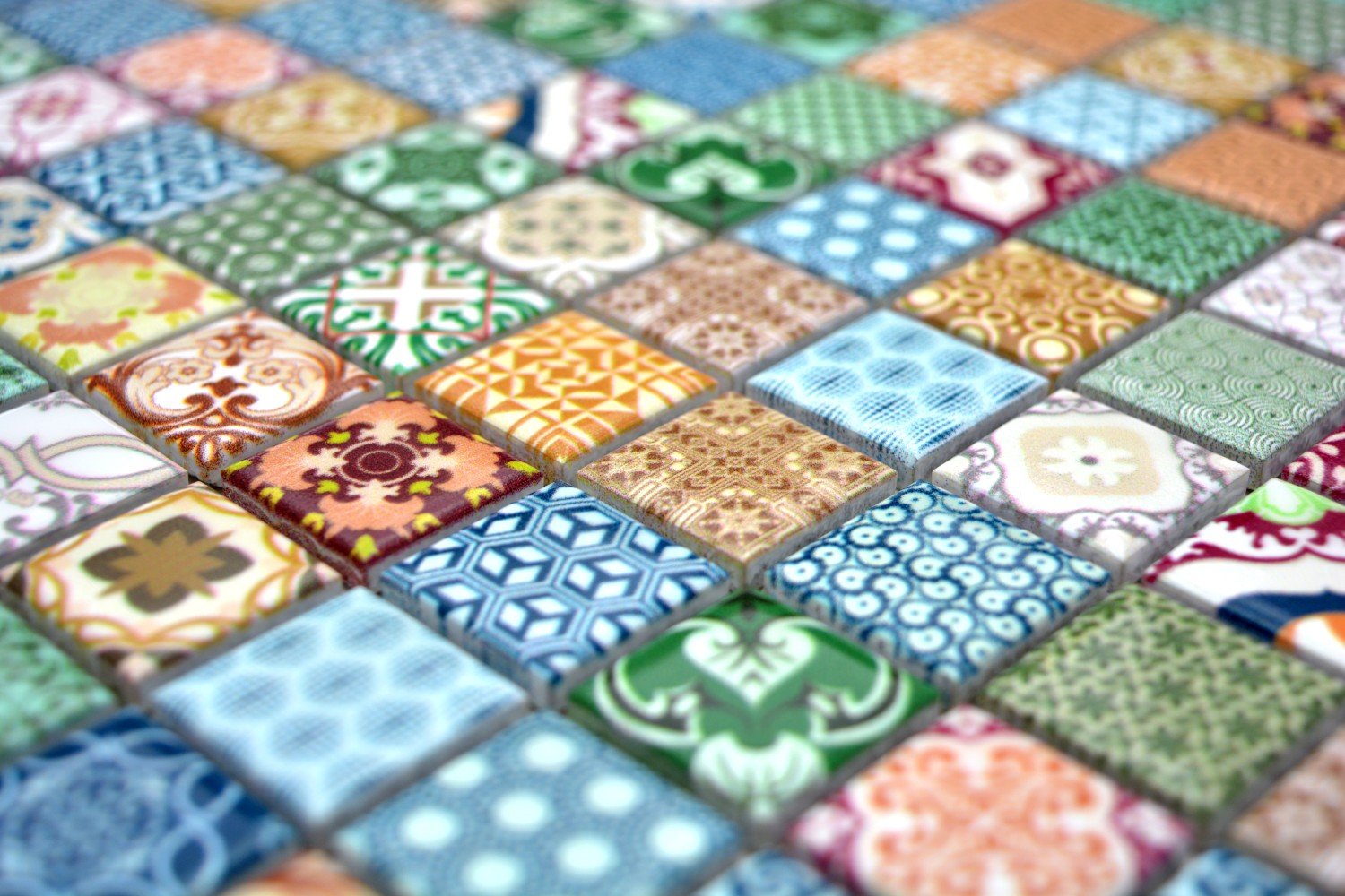 Mosaïque Translucide Bleue Pâte De Verre Mosani Mosaik - Carreaux Design Rétro