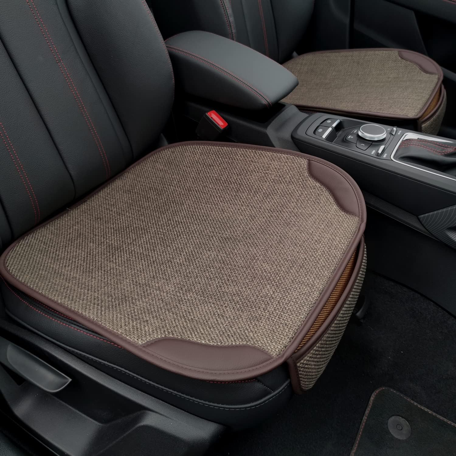 SanQing 2 PCS Car Seat Cover Bottom Linen Fabric Seat Covers Bottom for Car Seat