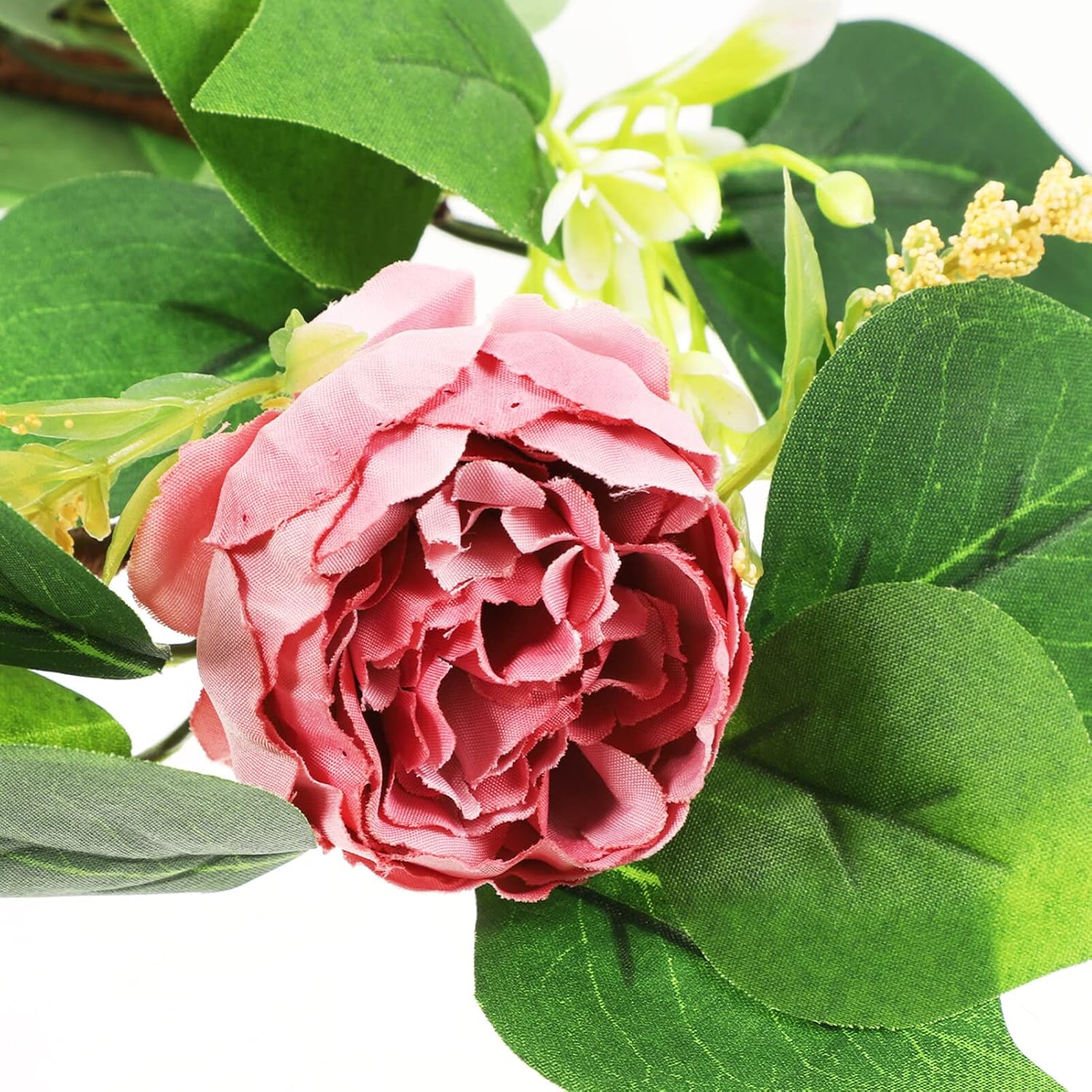 Hemoton Candle Wreath Artificial Flowers Floral Candle Decor for Weddings Parties and Home for Table Centerpieces and Creative Photo Props