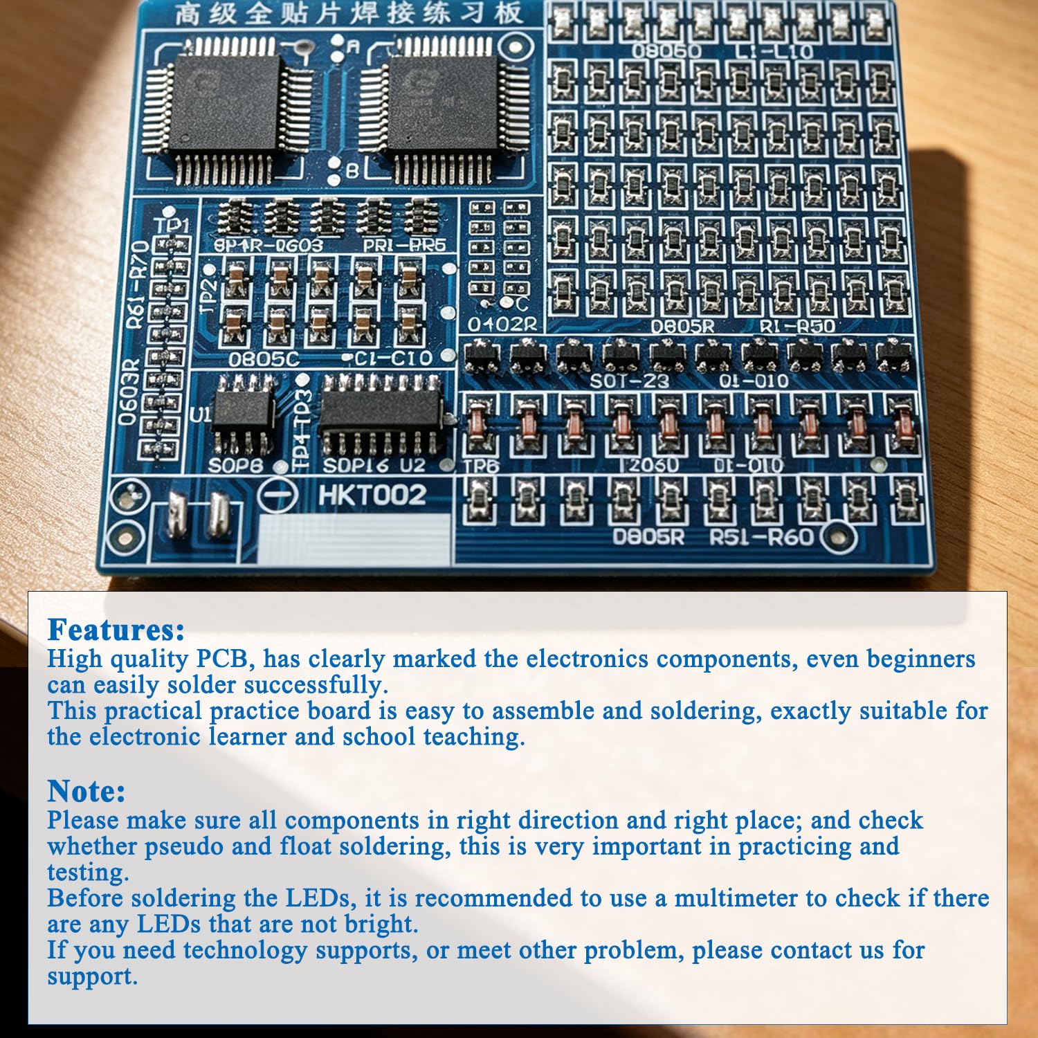 ISolderStore Kit elettronico fai da te SMD Kit di pratica di saldatura Kit fai da te Progetto di saldatura per adolescenti bambini adulti regalo di Natale del Ringraziamento
