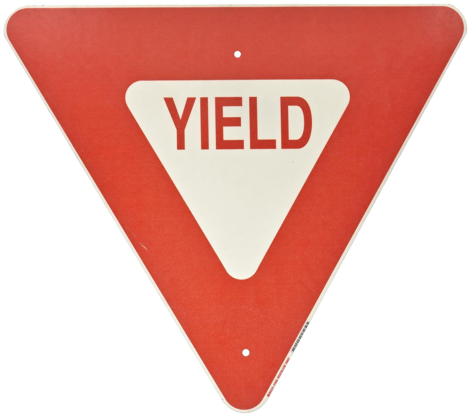 Brady 75062 30" x 30" x 30" B-120 Premium Fiberglass, Traffic Sign Standard, Legend "Yield"