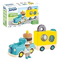 PLAYMOBIL Junior 71702 Camion delle ciambelle, con Funzionalità di Impilamento e Selezione