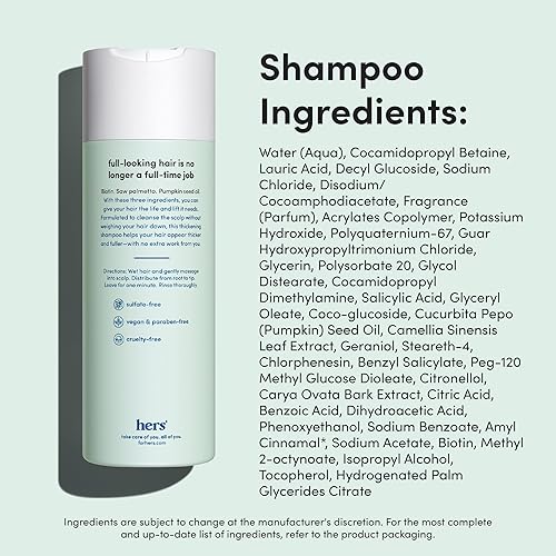 Miniatura 6 de Hers Triple Threat - Juego de champú, acondicionador y mininoxidil  Tratamiento de pérdida de cabello para mujeres  Incluye 2% de tratamiento de