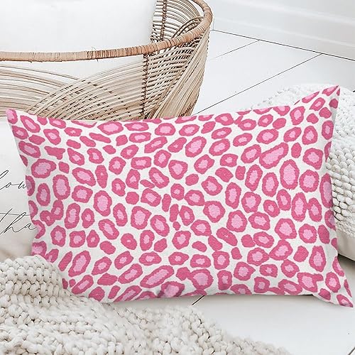 Vista 462 de Funda de cojín con estampado de guepardo rosa intenso, cojín cuadrado con estampado de animales fucsia, funda de almohada decorativa para el hogar