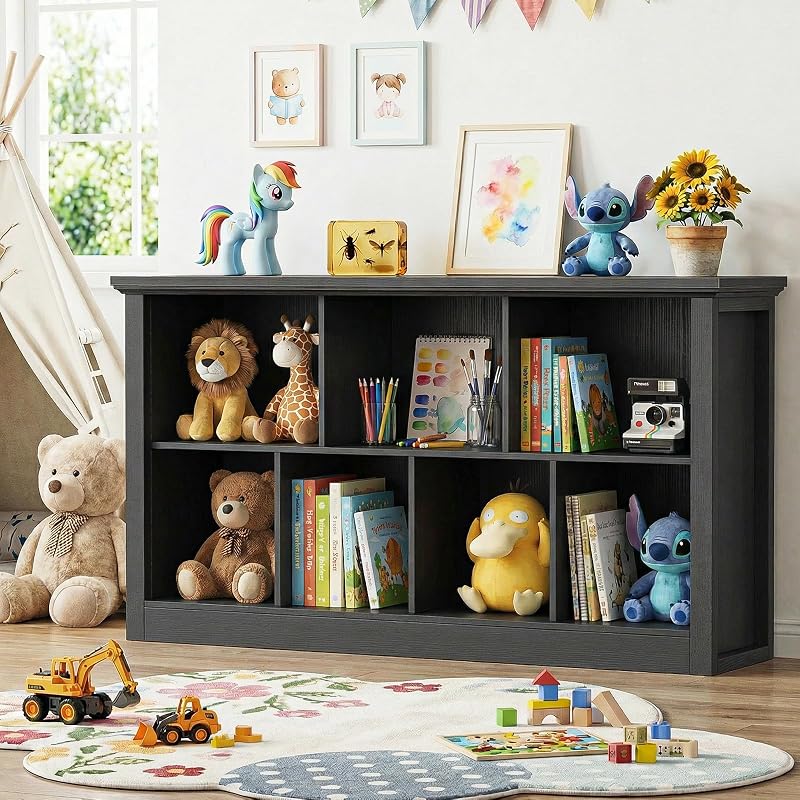 Unikito Cube Storage Organizer Shelf, Open Cube Bookshelf with Base image 5