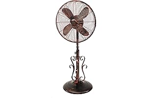 DecoBREEZE Wet Rated Outdoor Oscillating Fan for Garden, Patio, Deck