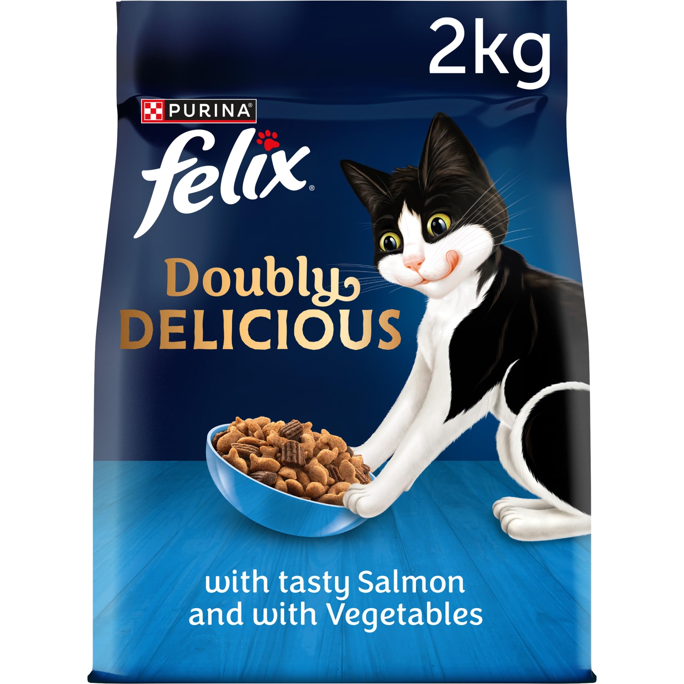 Doubly Delicious Salmon & Vegetables Dry Cat Food 2kg
