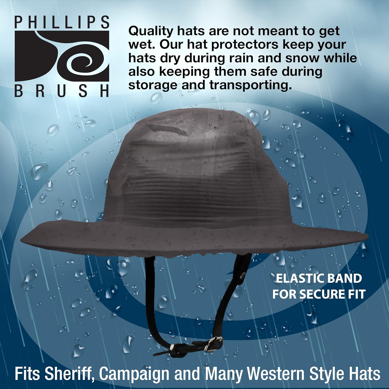 Phillips Brush Reusable Rain Cap Protective Hat Cover & Carrying Bag - Image 5