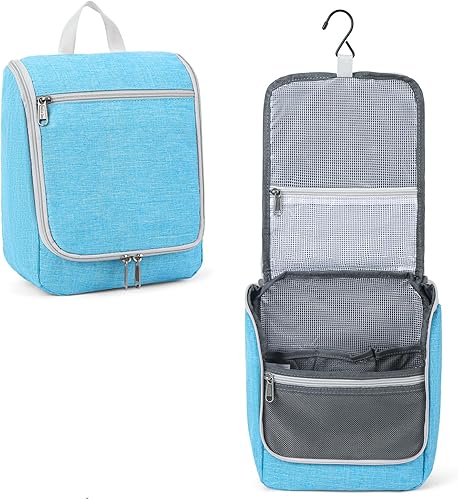 Della Gao Neceser colgante de viaje para hombres y mujeres, organizador de artículos de tocador de nailon duradero resistente al agua para