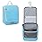 Della Gao Hanging Toiletry Bag for Men & Women, Portable Travel Cosmetic Makeup Bag Toiletries Organizer Kit, Water Resistant Bathroom Bag, Blue