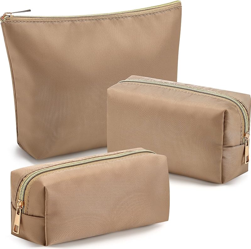 Kigeli Conjunto com 3 Necessaires de Maquiagem em Nylon, Khaki