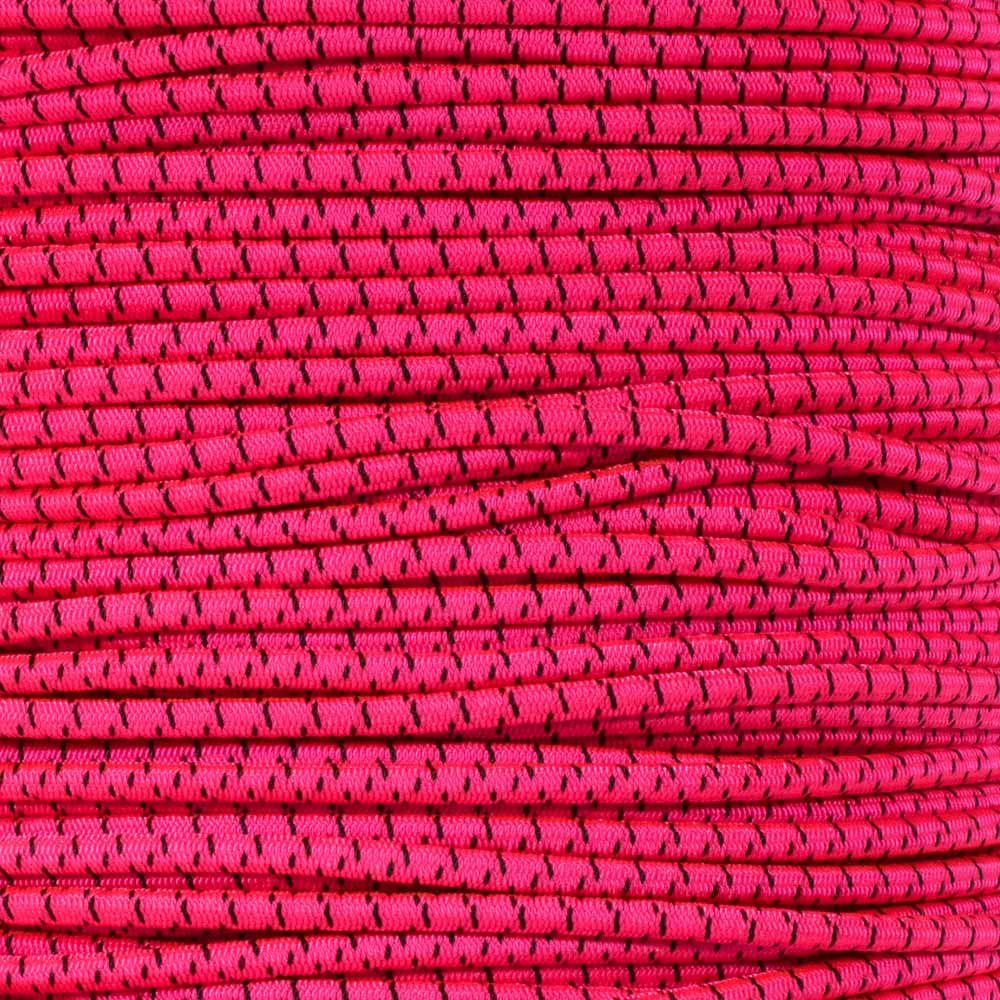 West Coast Paracord Bungee Elastic Nylon Shock Cord (1/8 Inch x 1000 Feet, Neon Pink with Black X) — image 1