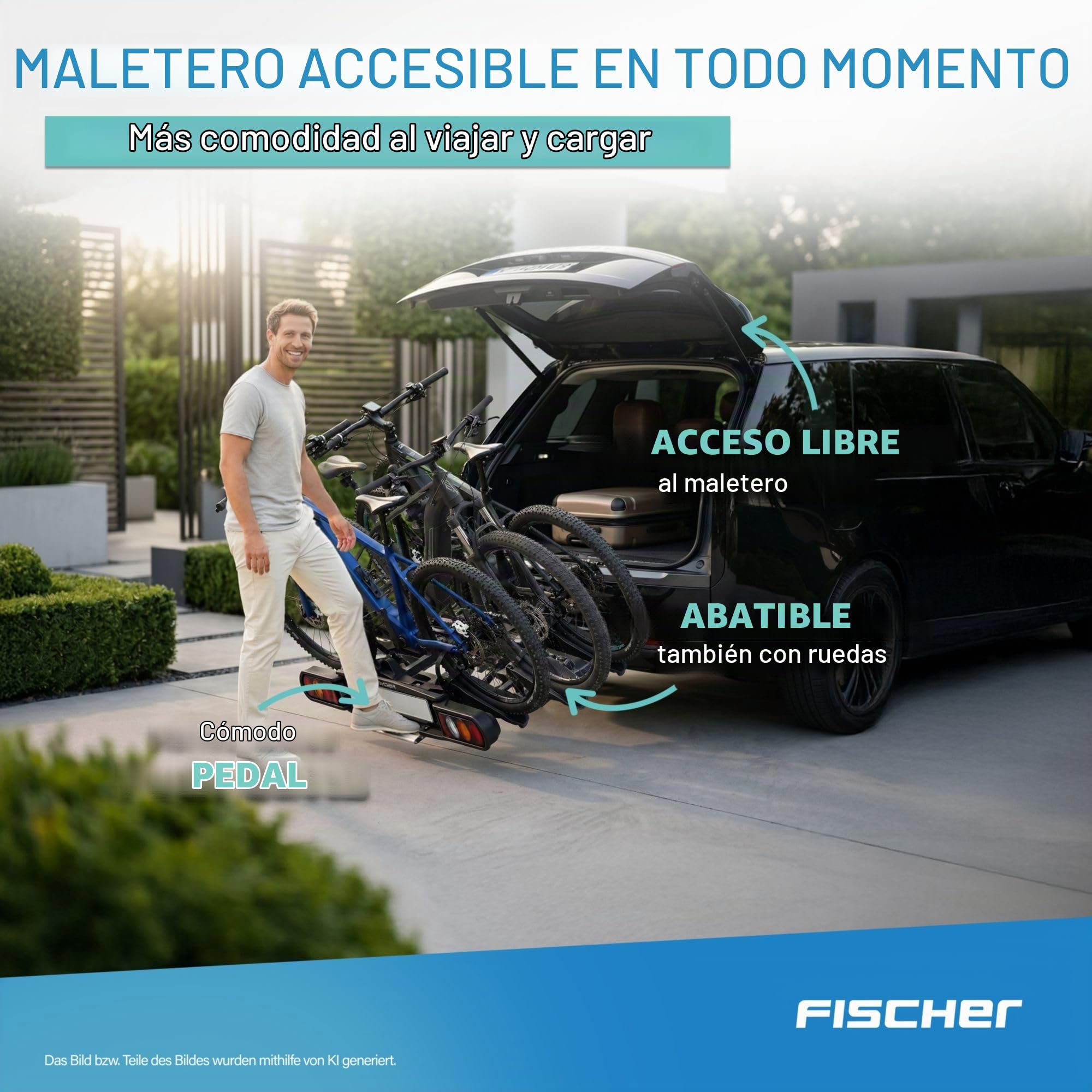 Fischer 10443 ProlineEvo 3 - Portabicicletas de Embrague