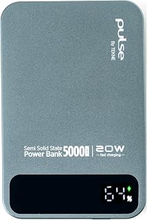 Pulse by Tekne Semi-Solid State Power Bank | Wireless Charging of iPhones | Wired Charging of Android Phones |PCB Design (5000, Milliamp Hours)