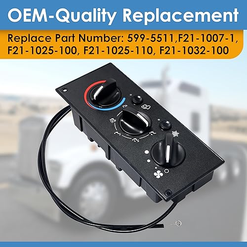 Miniatura 3 de Kenworth - Módulo de control de clima - 599-5511 Panel de control de CA resistente de repuesto para Kenworth W900 T800 T600A C500 T300 2002-2006.