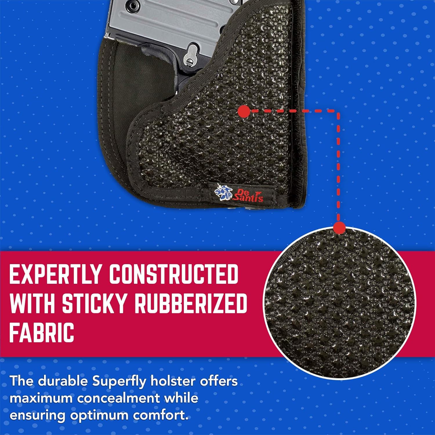 DeSantis Super Fly Pocket Holster - Gun Pocket Holsters for Concealed Carry, Conceal Carry Pocket Holster for Pistols, Revolvers, Soft, Designed for Comfort & Discreet Carry, Ambidextrous