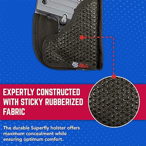 Miniatura 8 de DeSantis Super Fly - Funda de bolsillo ambidiestro para Glock 43, color negro, talla única