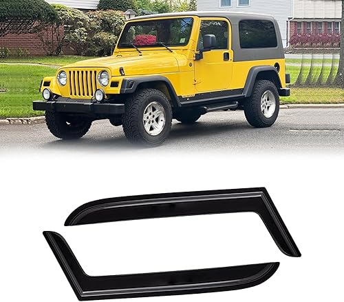 Miniatura 47 de Visera de ventana para Jeep Cherokee 1984-2001 (Excluye Modelo Limited), Protectores Guards Shields de lluvia de canal exterior, Deflector