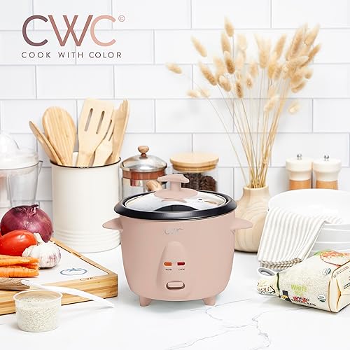 Miniatura 7 de COOK WITH COLOR Arrocera de 6 tazas de 300 W - Cocina sin esfuerzo y perfectamente, cocina 3 tazas de arroz crudo para 6 tazas de arroz cocido, rubor