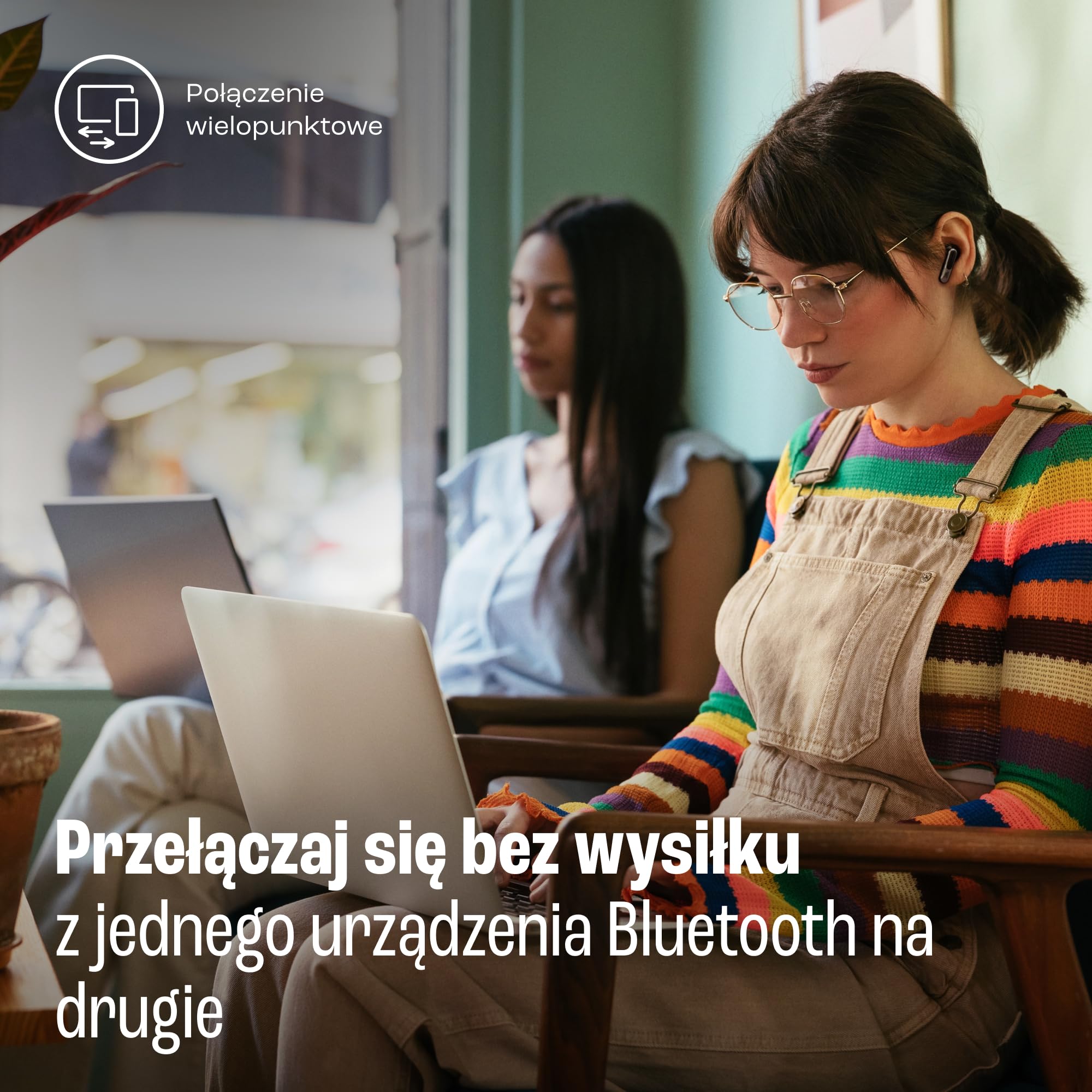 JBL Live Beam 3, Słuchawki Bezprzewodowe Douszne z Bluetooth, 48 H Pracy na Baterii, ANC i Dźwiękiem o Wysokiej Rozdzielczości, Wodoodporne IP55, Zamknięta Konstrukcja, Fioletowe