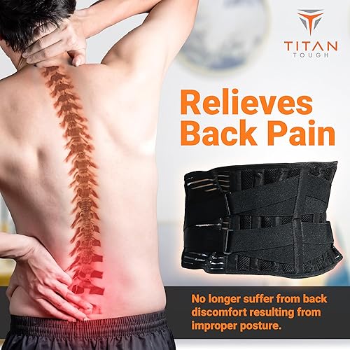 Miniatura 5 de Soporte de espalda para hombres para dolor de espalda baja, corrector de postura, cinturón de apoyo lumbar para mujeres, soporte de espalda para