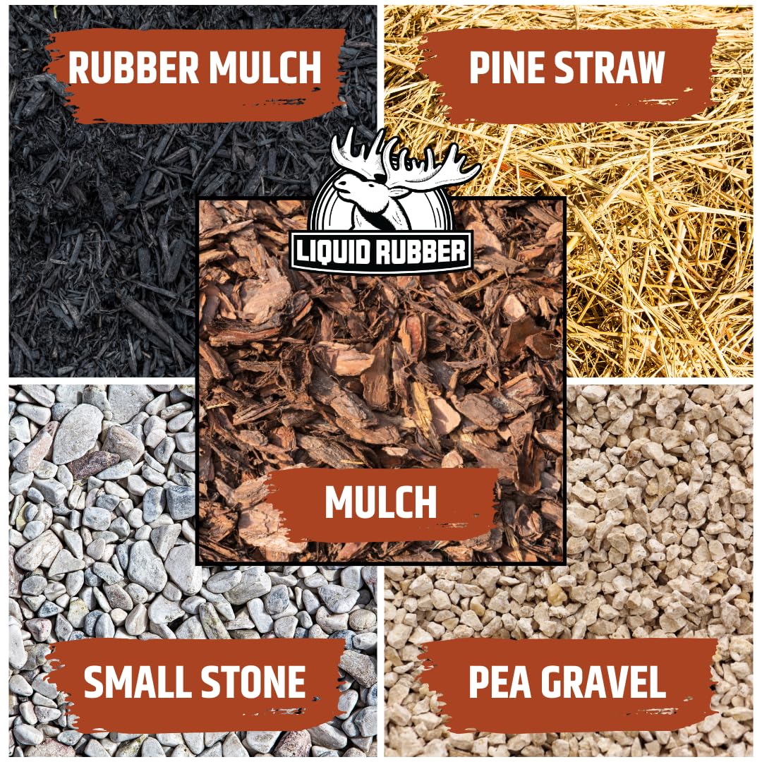 Liquid Rubber Mulch Glue & Garden Sprayer Bundle – Strong, Weatherproof Landscaping Adhesive 1 Gallon + Pump Sprayer for Easy Application