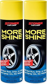 Stoner Car Care 91044-2PK Original More Shine Tire Shine Spray – Tire Dressing Restores Deep Matte Black Finish with Long-Lasting Rain-Resistant Protection, Dry-to-Touch – 12 oz (Pack of 2)