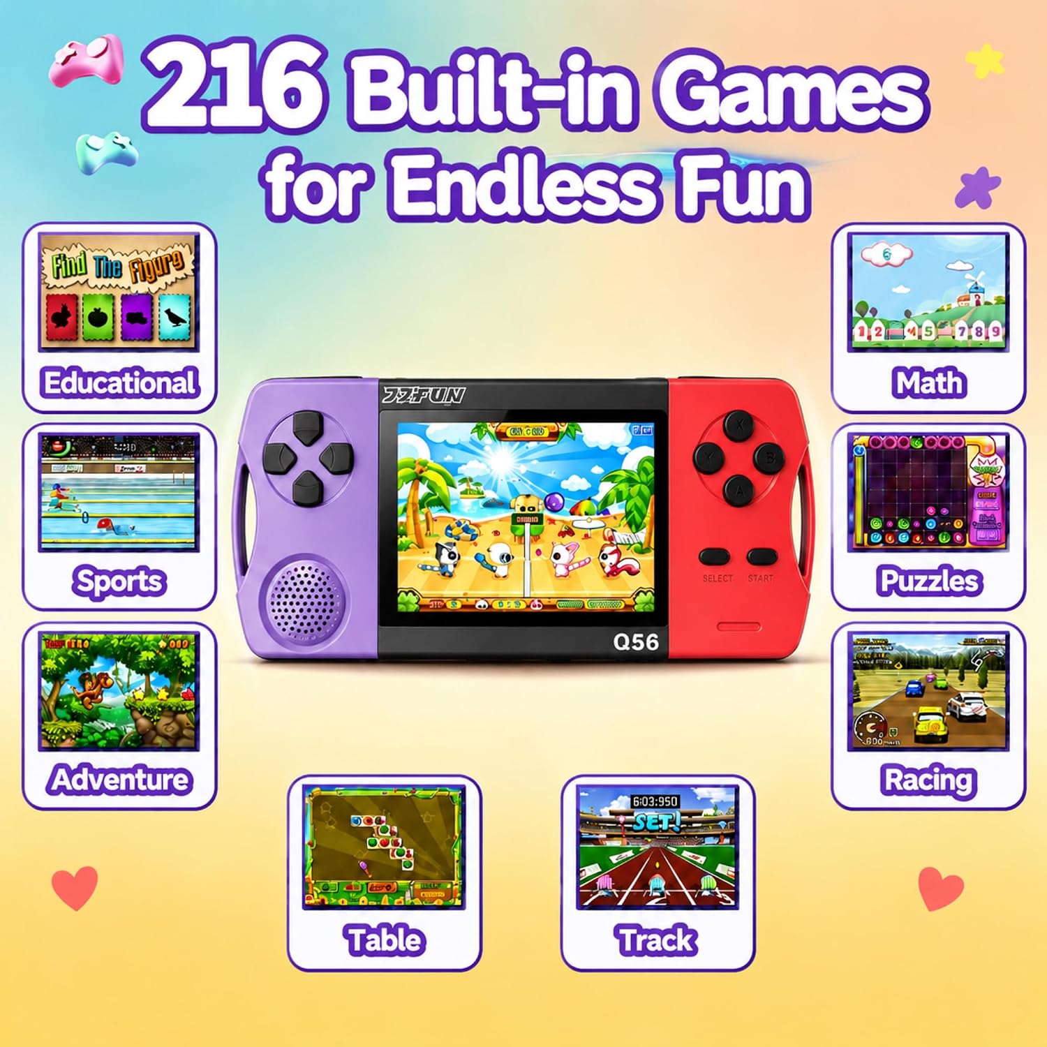 16 Bit Handheld Games Kids Ips