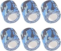 Vista 48 de IndigoCase Paquete de 6 vendajes autoadhesivos de 2 pulgadas, paquete variado de vendajes de color negro, cinta de agarre elástica, envolturas