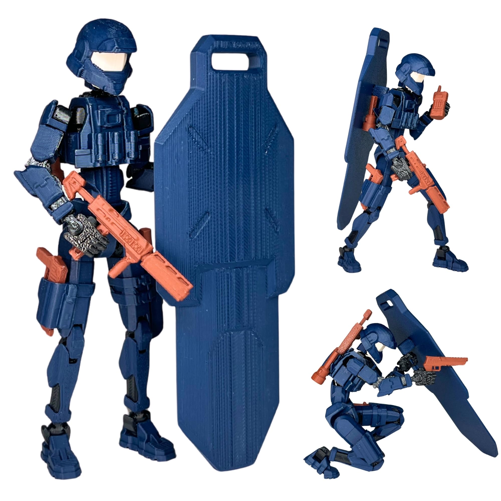Shield Guardian T13 Action Figure, Poseable Tactical Soldier