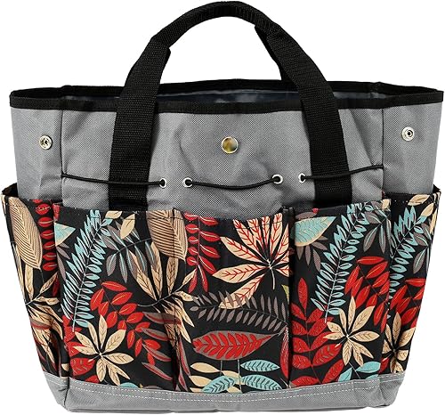 Bolsa de herramientas de jardín, 7 bolsillos, bolsa de jardín de gran capacidad con múltiples bolsillos profundos, tela Oxford resistente, bolsa de
