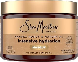 SheaMoisture Manuka Honey & Mafura Oil Intensive Hydration Hair Masque for Dry Damaged Hair - Deep Conditioning Treatment 11.5oz