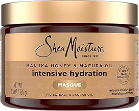 SheaMoisture Intensive Hydration Hair Masque Manuka Honey & Mafura Oil For Dry, Damaged Hair Deep Conditioning Hair Treatment 11.5 oz