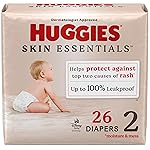 Huggies Size 2 Diapers, Skin Essentials Baby Diapers, Size 2 (12-18 lbs), 26 Count, Packaging May Vary