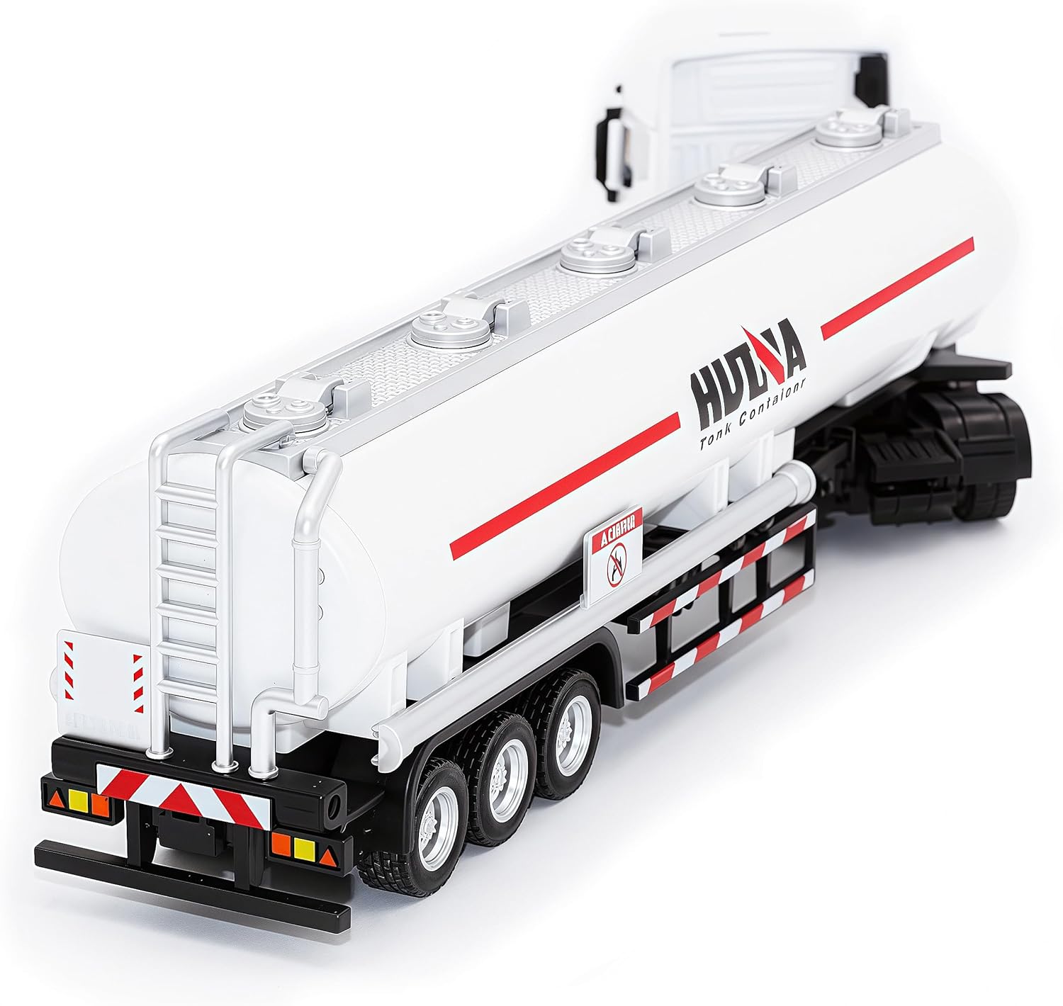 Gemini&Genius Oil Tanker Trailer Toy, Heavy Duty Realistic Look Alloy Hauler Car Toys Vehicle, 1:50 Scale Diecast Tanker Truck, Toy Trucks for Kids (Detachable)