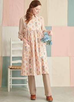 Simplicity S9835 Women's Pullover Dress & Pinafore Apron Sewing Pattern by Elaine Heigl Designs, Sizes XS-XL