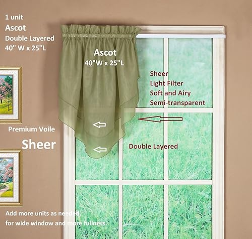 Vista 696 de Today's Curtain - Cortina Emelia de gasa original, panel de 84 pulgadas, negro, 60 pulgadas de ancho x 84 pulgadas de largo